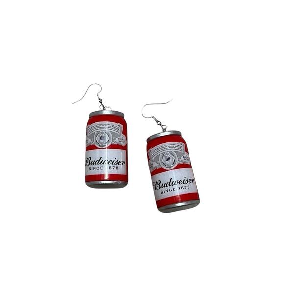 Novelty Retro Beer Can Simulation Dangle Drop Earrings - Picture 1 of 3